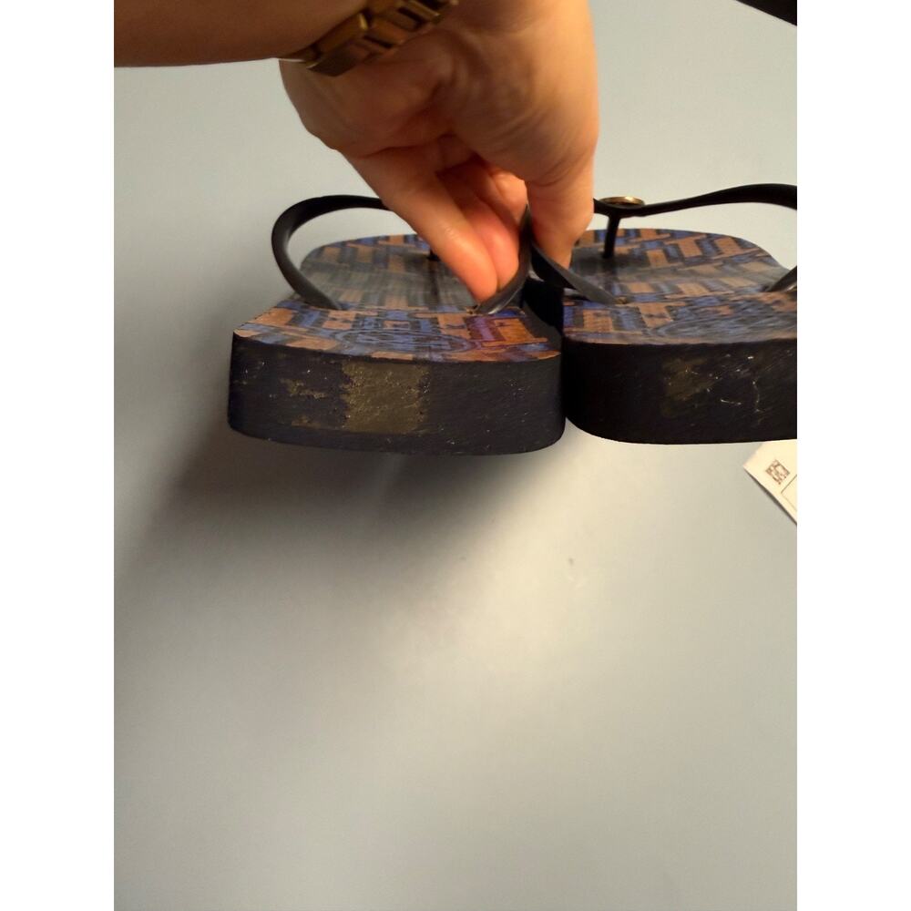 TORY BURCH Flip Flops Slippers Women's 6.5-7 (measures just under 9.5") - Picture 6 of 11